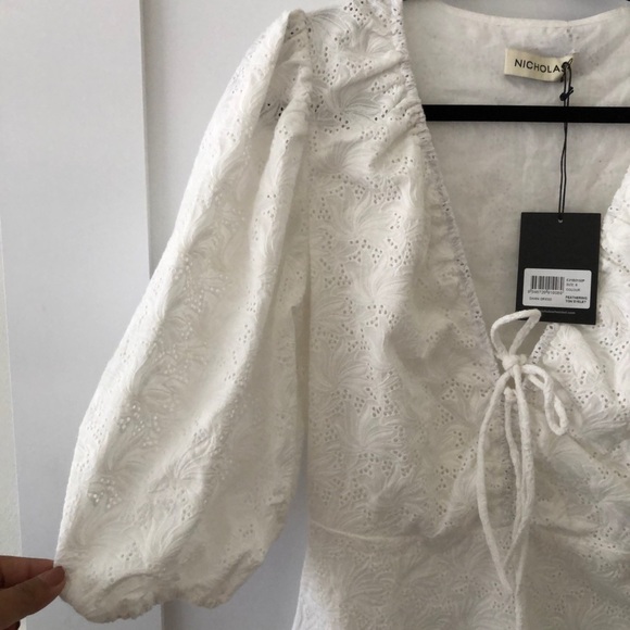Nicholas White Danni Broderie Mini Dress 8 - Picture 7 of 12